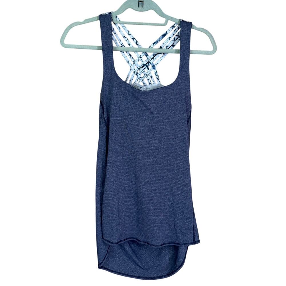 Lululemon Wild Tank Heathered Deep Navy/Star Crushed Silver Fox Deep Navy Size 6